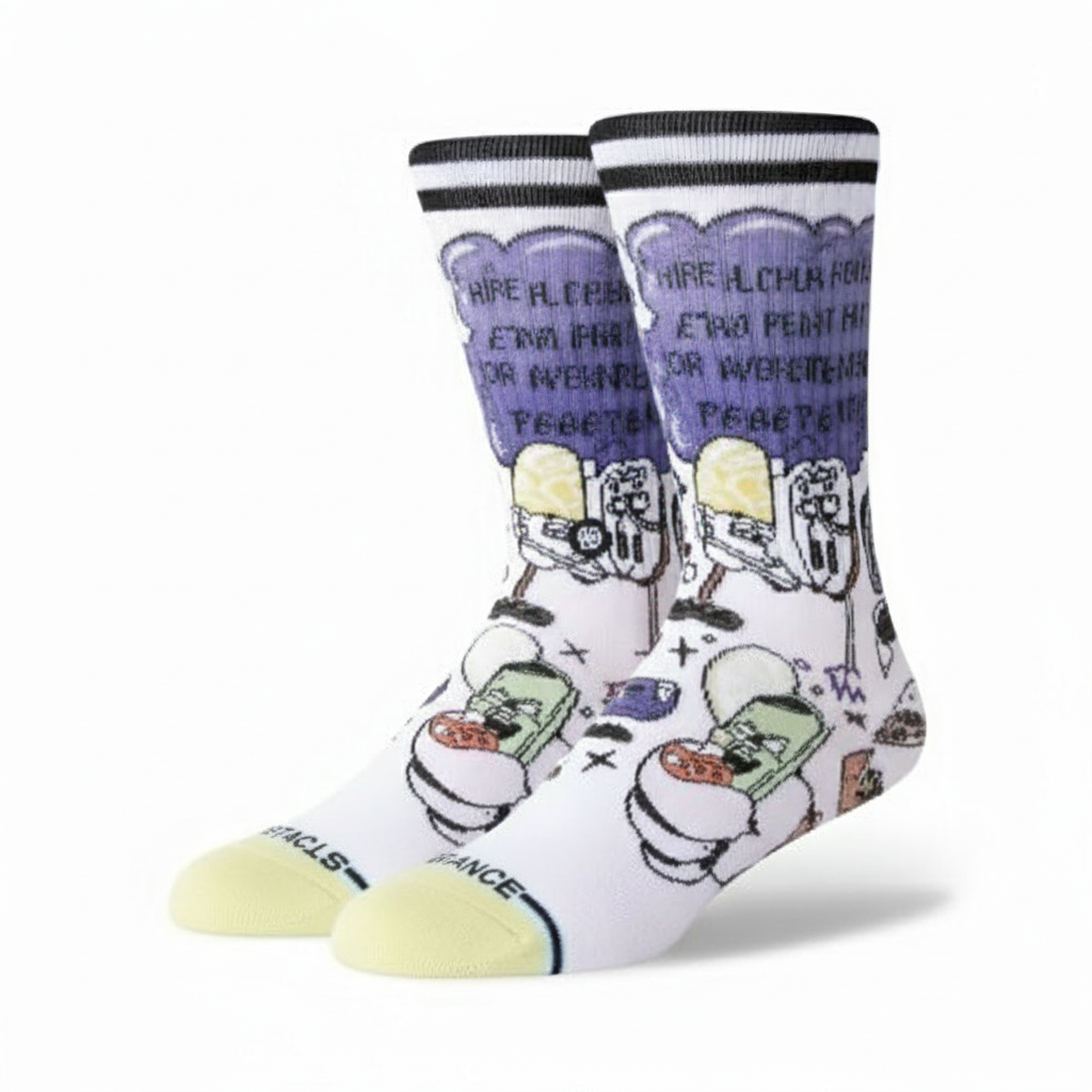 Stance 'Daily Danger Crew' Socks - White