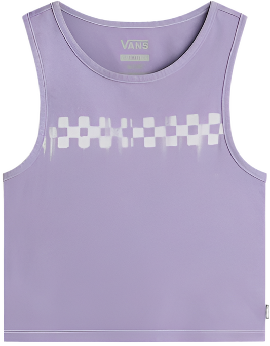 Vans 'Checkerboard' Fitted Tank Top - Washed Lilac (Women’s)