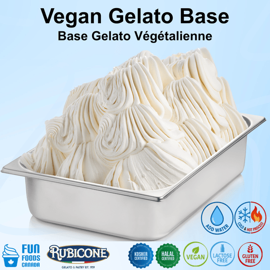 READYBASE Végétalien 200 C/F - Base à Gelato Complète Tout-en-Un - Caisse de 8 sacs de 2 KG - Convient aux Procédés à Chaud et à Froid - Rubicone Canada - Livraison Gratuite au Canada pour les Commandes de Plus de 199 CAD