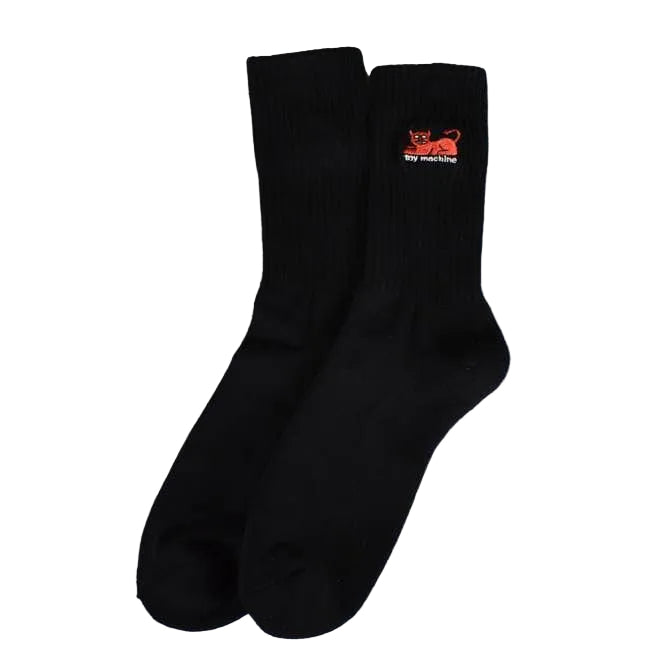 Toy Machine 'Devil Cat' Crew Socks - Black