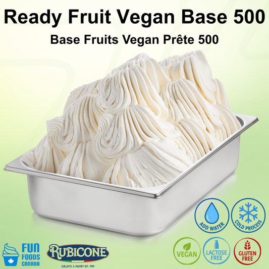 Ready Fruit 500 Végétal - Base de Gelato aux Fruits - Caisse de 4 sacs de 3 KG - Rubicone Canada - Livraison Gratuite au Canada pour les Commandes de Plus de 199 CAD