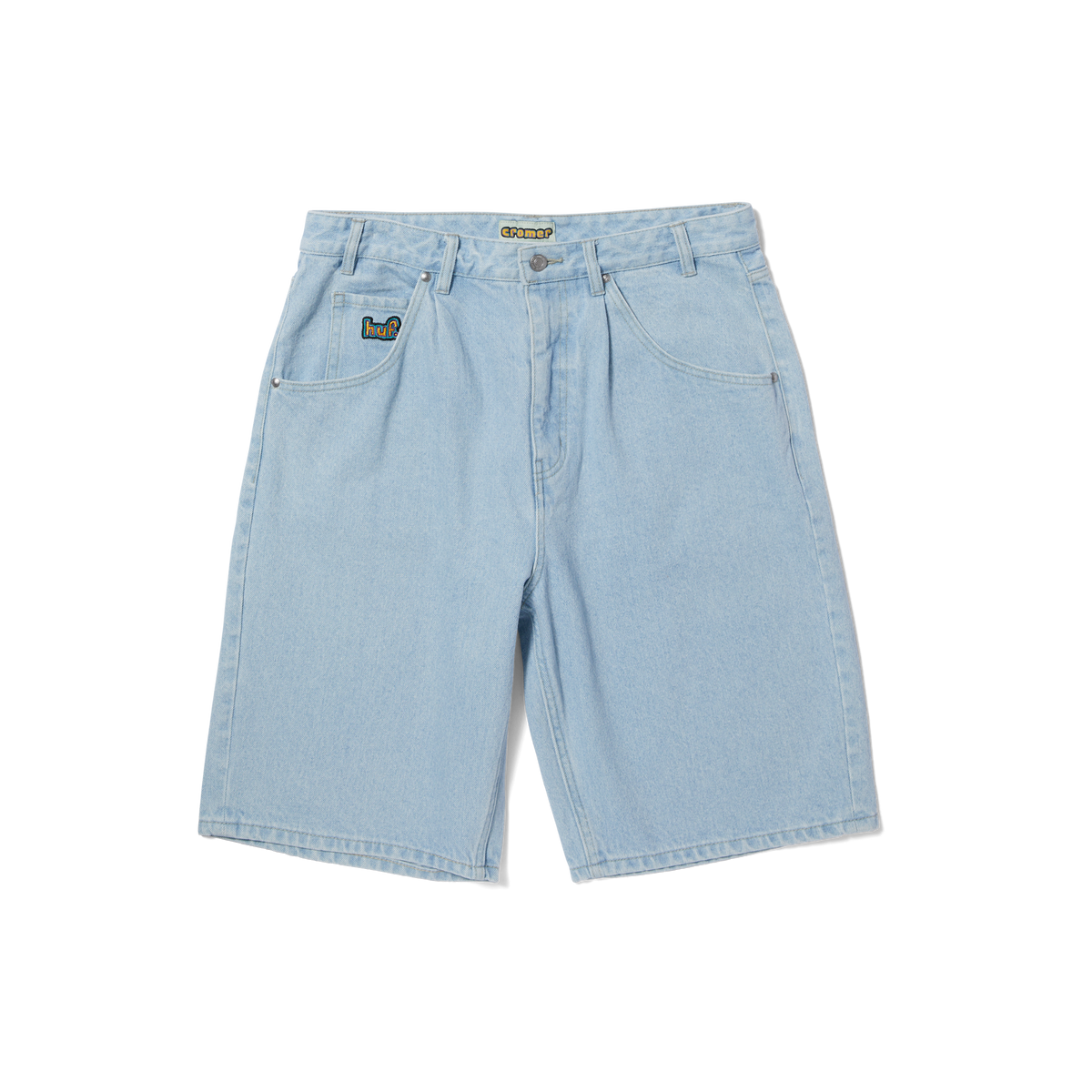 HUF 'Cromer' Baggy Jean Shorts - Light Blue