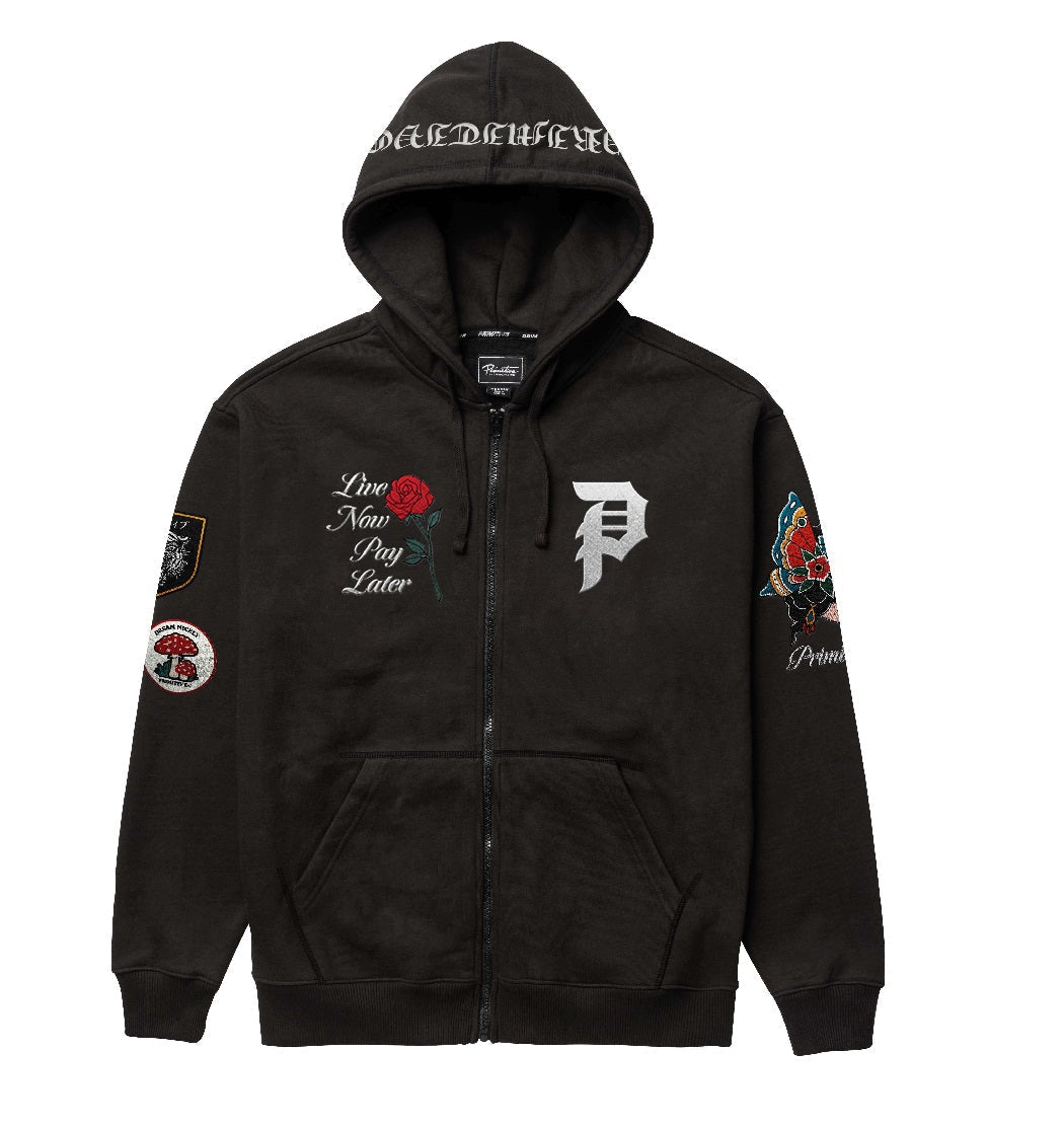 Primitive 'Temptation' Zip-Up Hoodie - Black