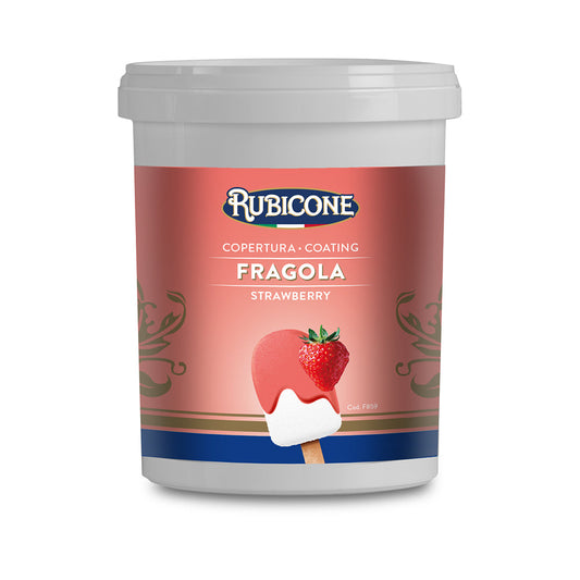 Enrobage pour cornet à la fraise - Seau de 1,5 kg - Rubicone Canada - Livraison gratuite au Canada pour les commandes de plus de 199 CAD