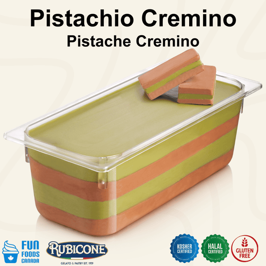 Crème de garniture à tartiner à la pistache - Cremino Pistachio - Seau de 5 kg - Rubicone Canada - Fabriqué en Italie - Expédition gratuite au Canada pour les commandes de plus de 199 CAD