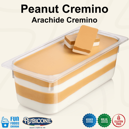 Crème de garniture à tartiner aux arachides - Cremino Arachide - Seau de 5 kg - Rubicone Canada - Livraison gratuite partout au Canada pour les commandes de plus de 199 $ CA