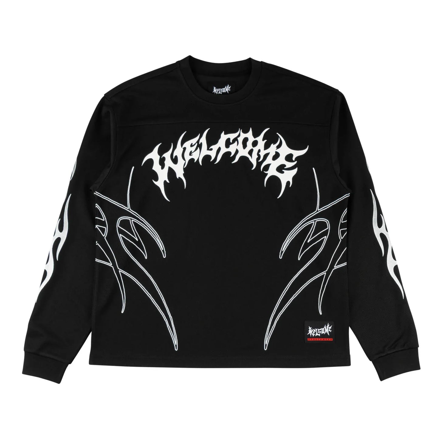 Welcome 'Scrub' Mesh L/S Racing Jersey - Black