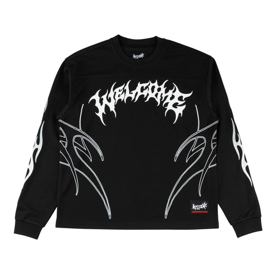 Welcome 'Scrub' Mesh L/S Racing Jersey - Black