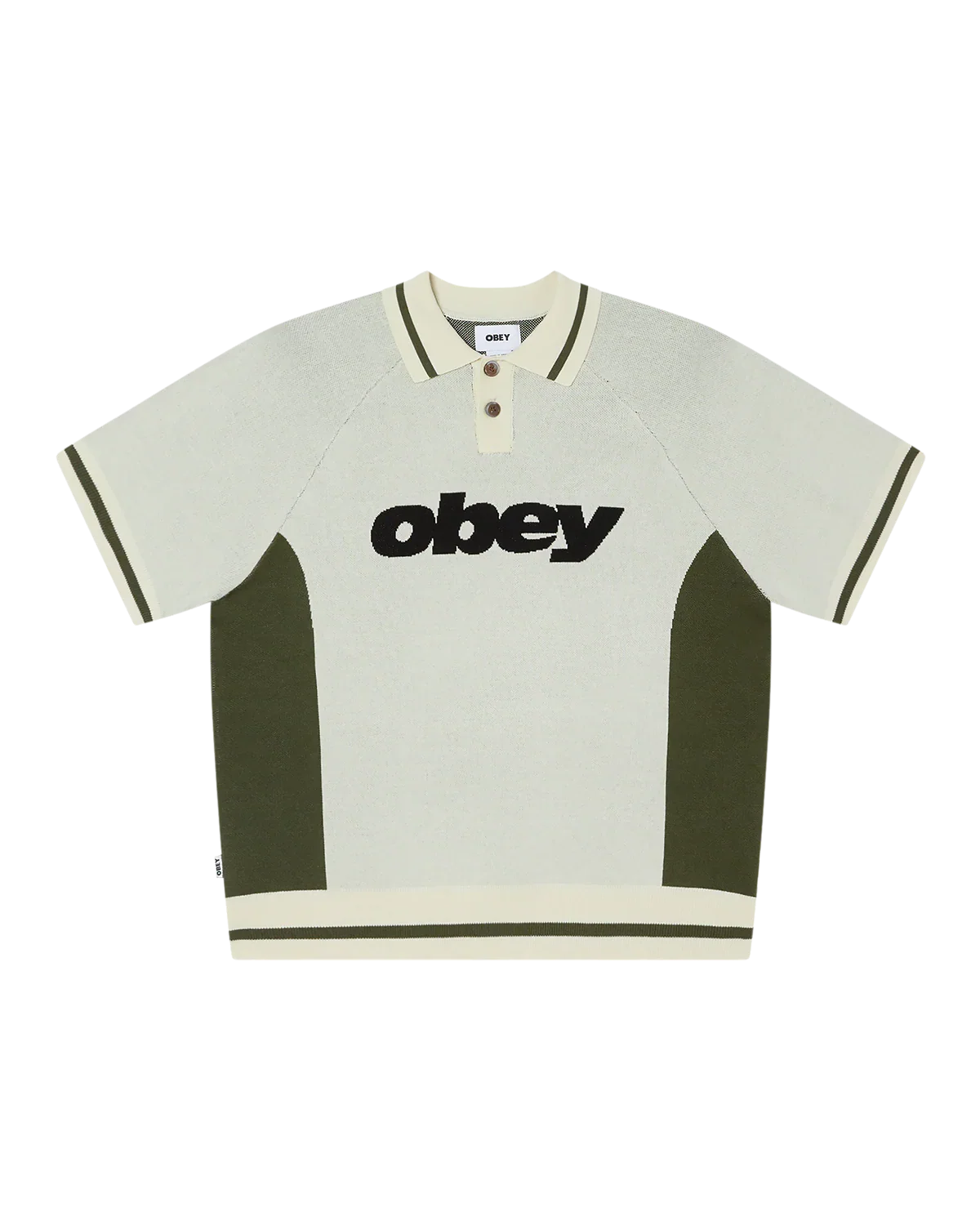 Obey 'Sport' Polo Shirt - Unbleached Multi