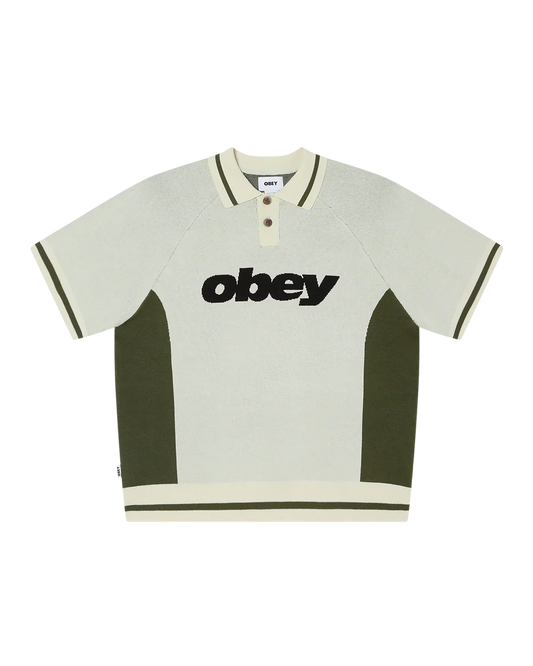Obey 'Sport' Polo Shirt - Unbleached Multi