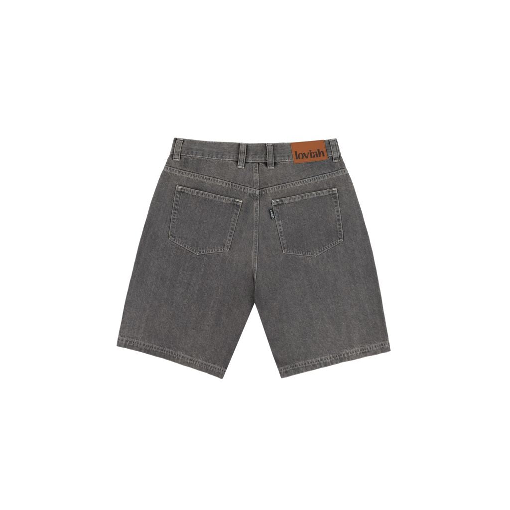Loviah 'Jhorts' Denim Baggy Shorts - Grey Stonewash