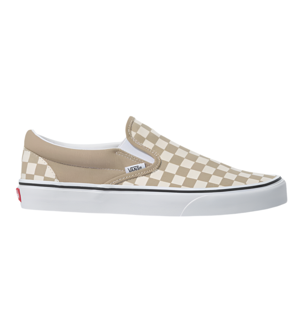 Vans 'Classic Slip-On' Shoes - Incense/True White Checkboard