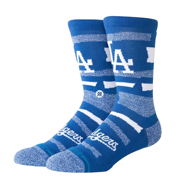Stance x MLB 'Los Angeles Dodgers Twist' Crew Socks - Blue/Grey