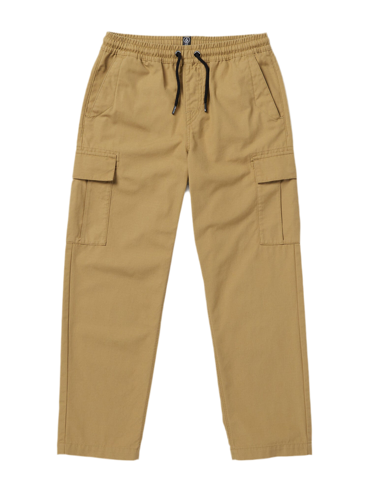 Volcom 'March' Elastic Waist Cargo Pants - Khaki (KIDS)