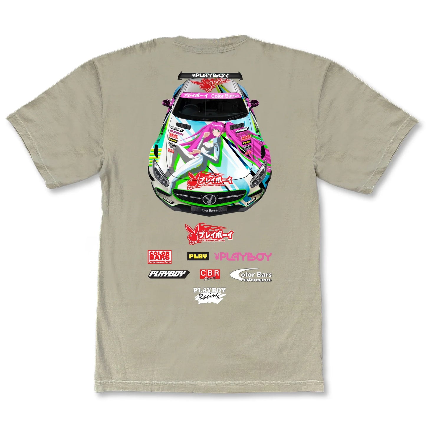 Color Bars x Playboy 'Livery' Tee - Olive