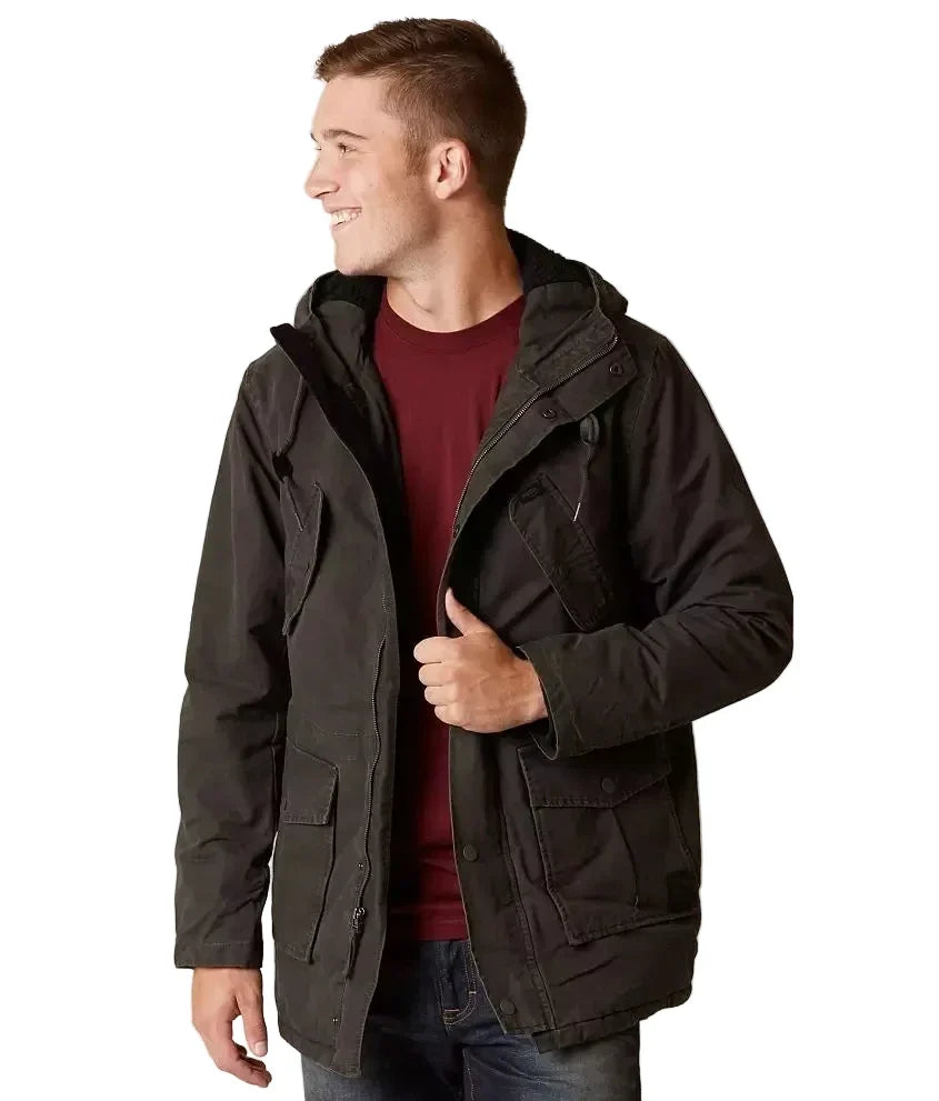 RVCA 'Ground Control' Parka - Pirate Black