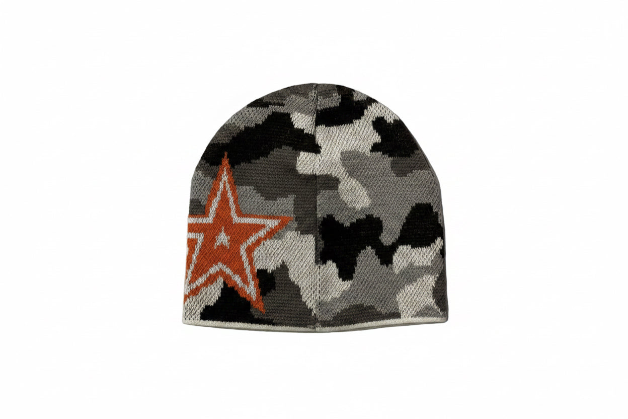 HUF 'Galaxy' Skull Beanie - Grey Camo
