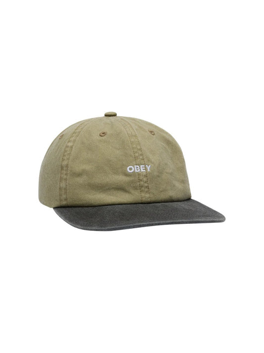 Obey '2-Tone Bold 6 Panel Strapback' Cap - Pigment Khaki Multi