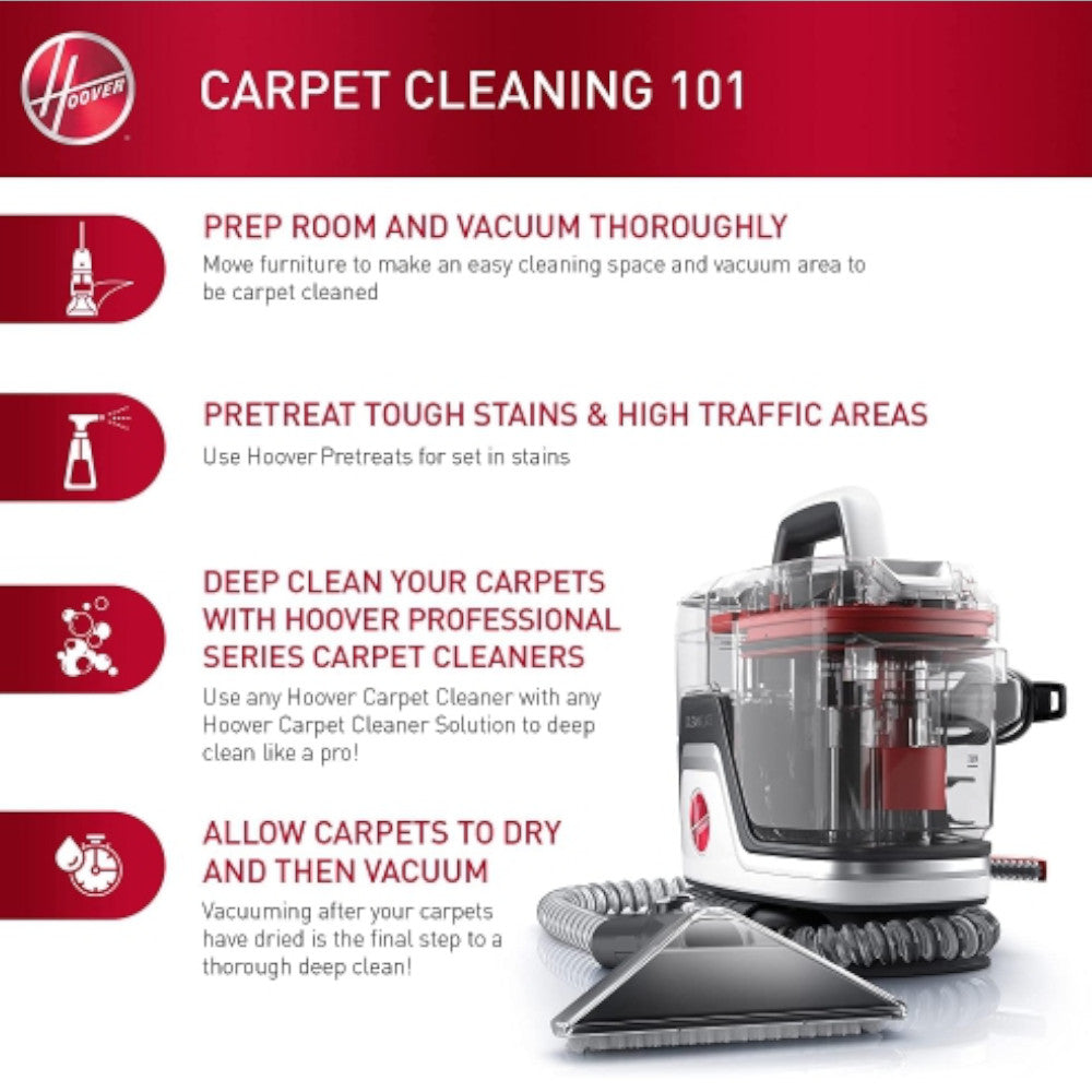 HOOVER FH14042VCD Cleanslate Spotless Pet Portable Carpet & Upholstery Cleaner - Refurbished with Home Essentials warranty
