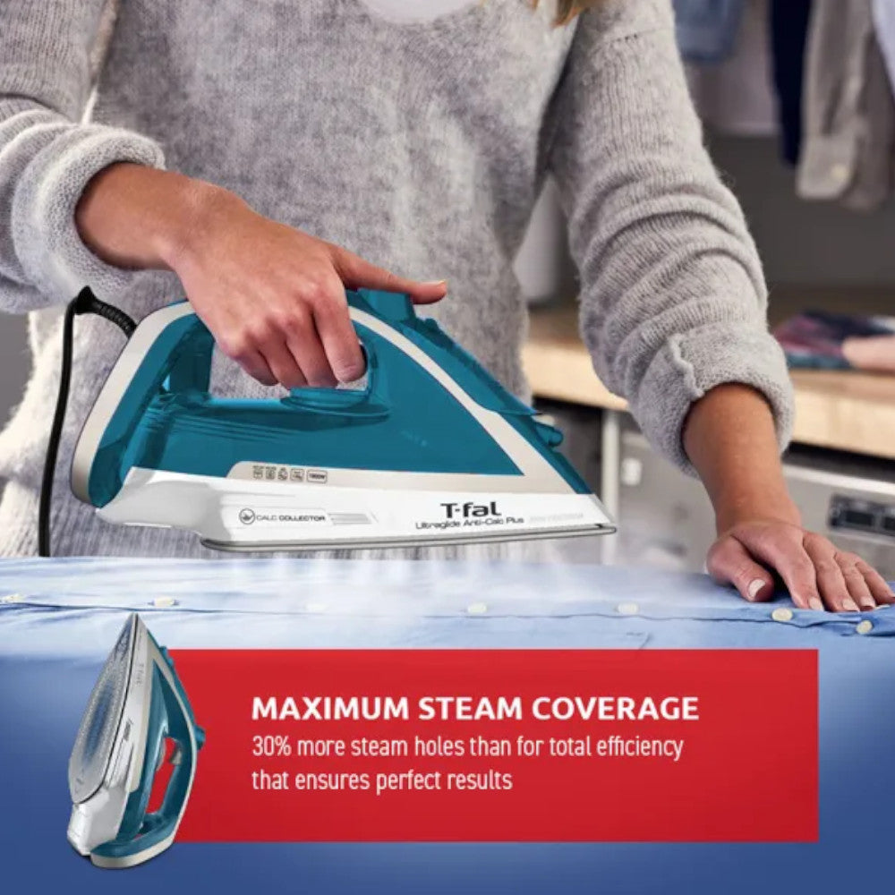 T-FAL Ultraglide Plus with Anticalc Steam Iron - Blemished package with full warranty - FV5877