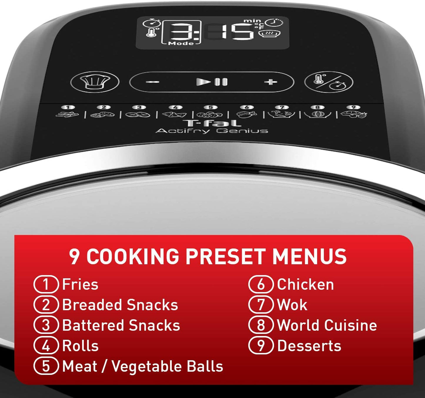 T-FAL Actifry Genius 1.2 Kg Air Fryer - Blemished package with full warranty - FZ760850