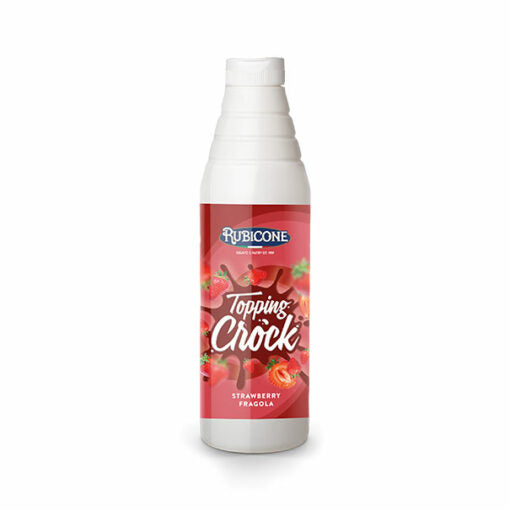 Garniture aux fraises avec morceaux - Bouteille compressible de 1 kg - Garniture aux fraises Crock - Rubicone Canada - Livraison gratuite partout au Canada pour les commandes de plus de 199 CAD