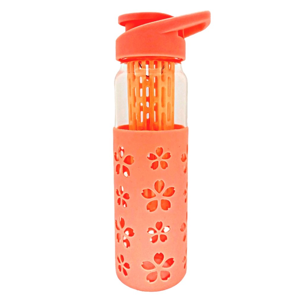PürAthletics GLASS WATER BOTTLE WITH INFUSER, 22oz.