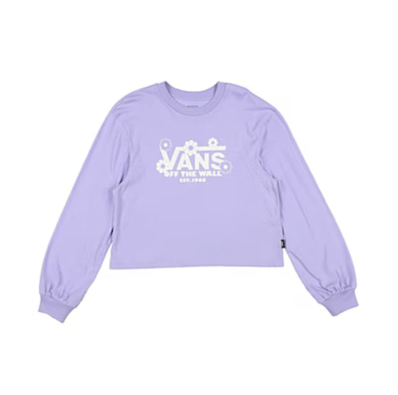 Vans 'Simple Daisy' L/S Tee - Lilac (KIDS)