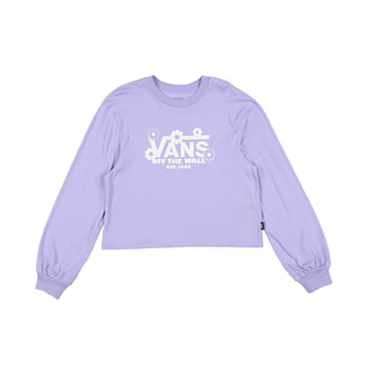 Vans 'Simple Daisy' L/S Tee - Lilac (KIDS)