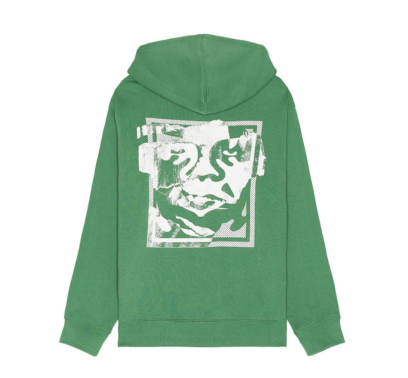 Obey 'Torn Icon Face' Hoodie - Palm Leaf