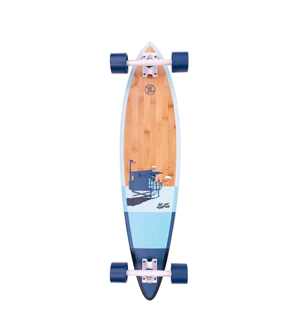 Z-Flex 'Bamboo Pintail' Complete Longboard - Blue