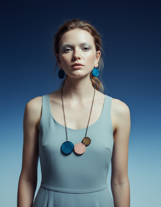 Tri Tone Statement Jewelry Set