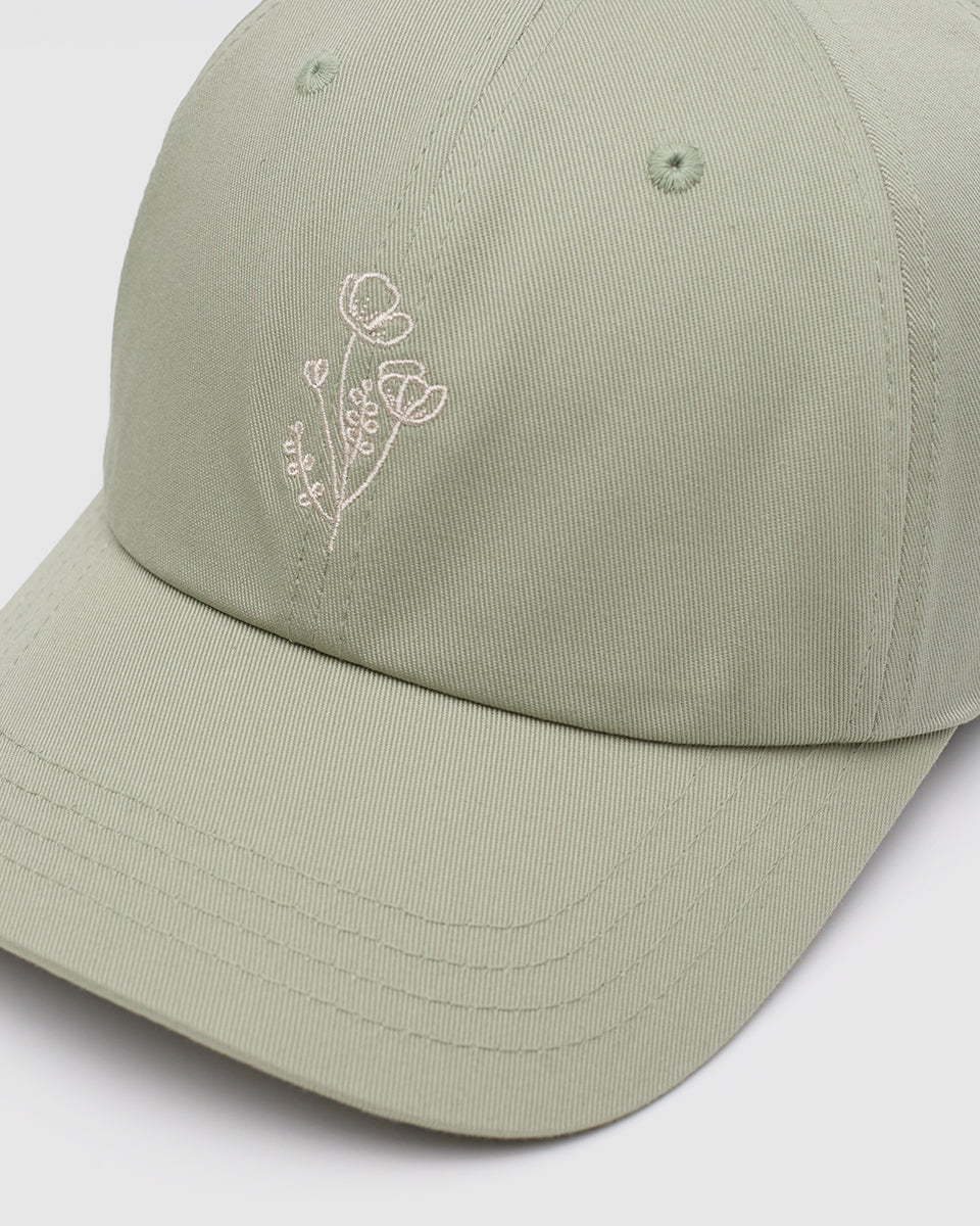 Flower Embroidery Peak Hat