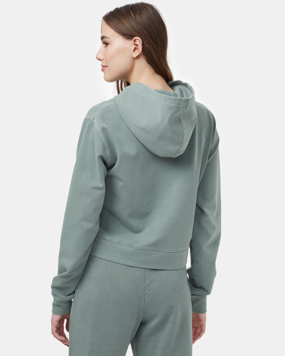 French Terry Cropped Hoodie