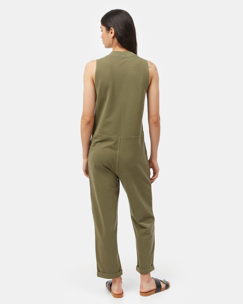 French Terry V-Neck Jumpsuit