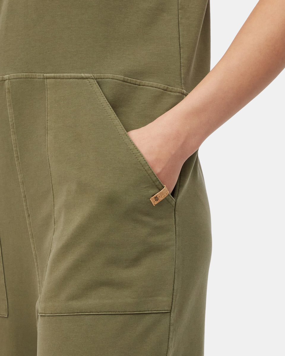 French Terry V-Neck Jumpsuit