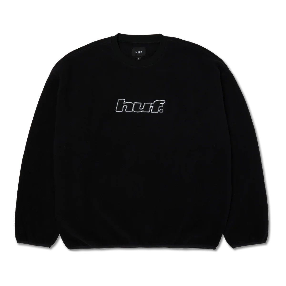 HUF 'H Dot' Polar Fleece Crewneck - Black