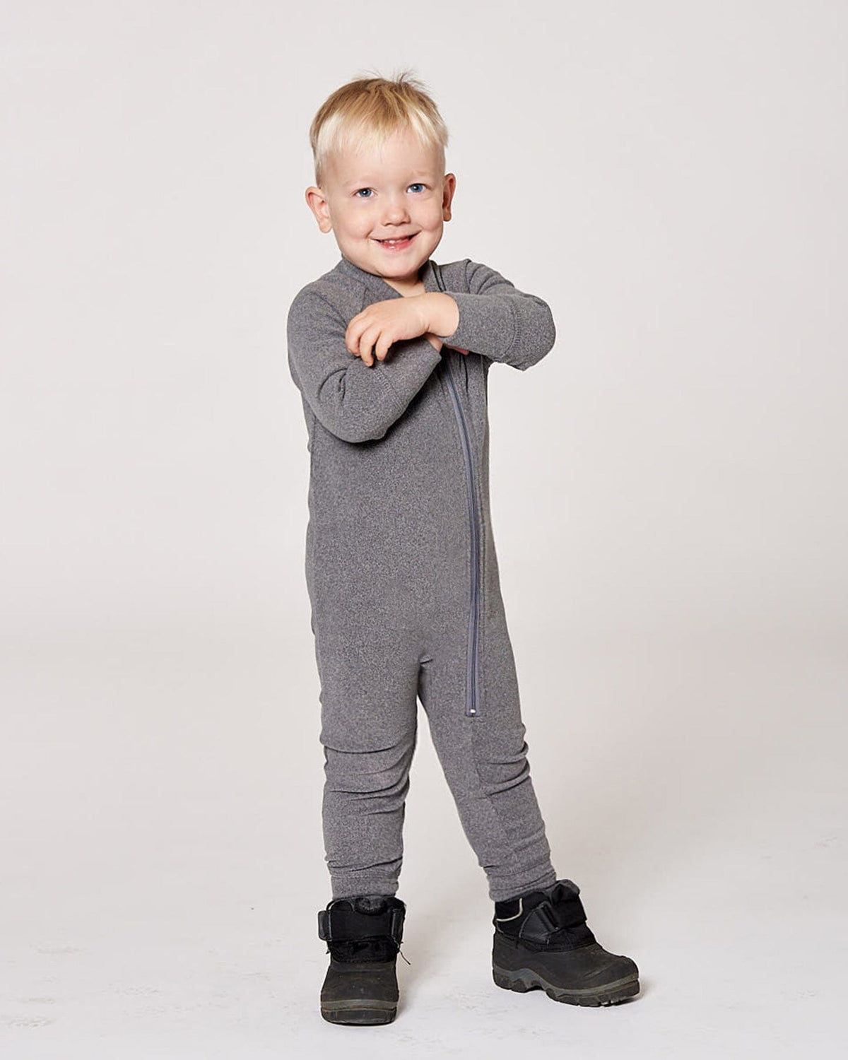 One-Piece Thermal Underwear Dark Heather Gray