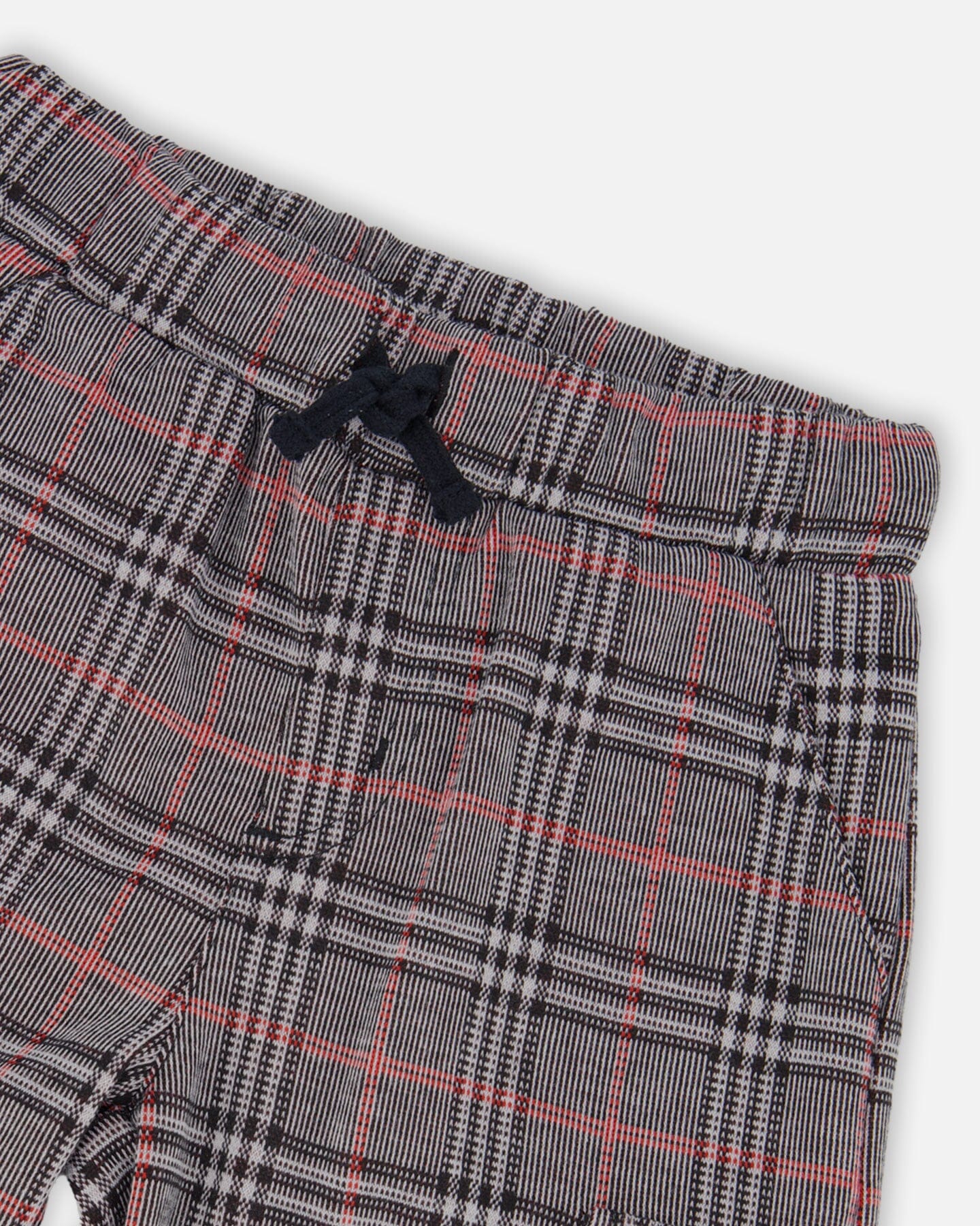Plaid Cargo Pant Gray And Black