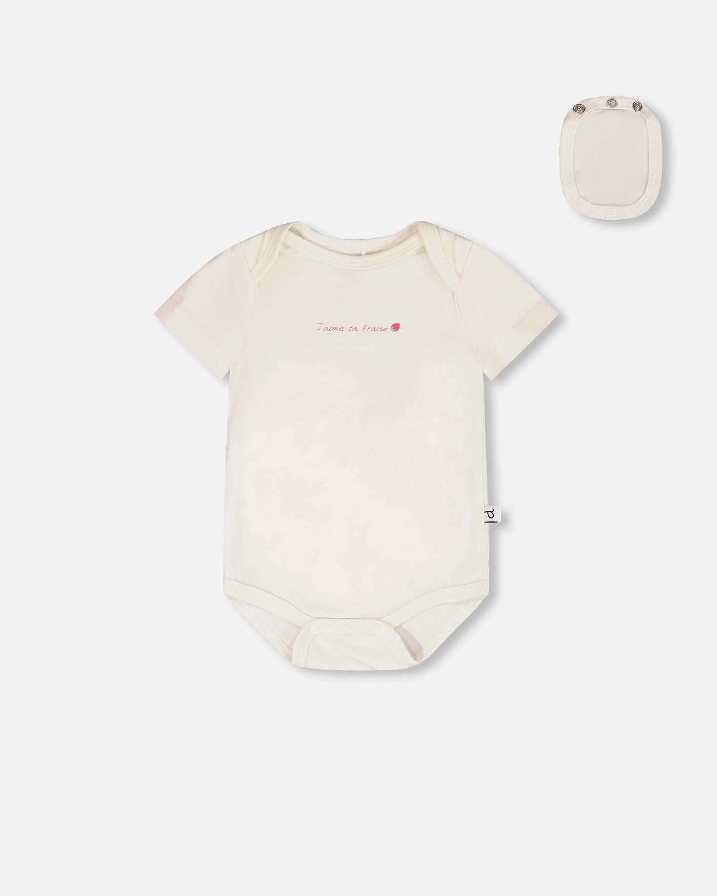Evolutive Organic Cotton Jersey Onesie White