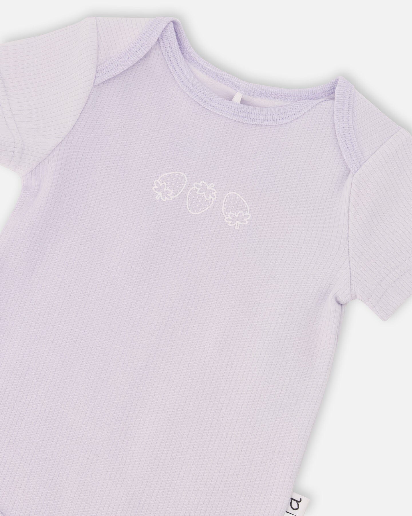 Evolutive Cotton Rib Jersey Onesie Lilac