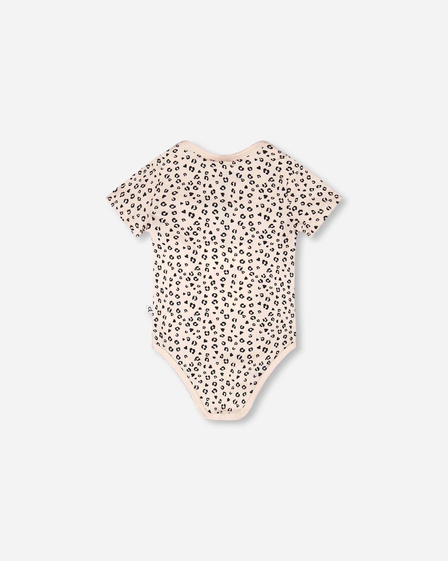 Evolutive Organic Cotton Jersey Onesie Peach Animal Print