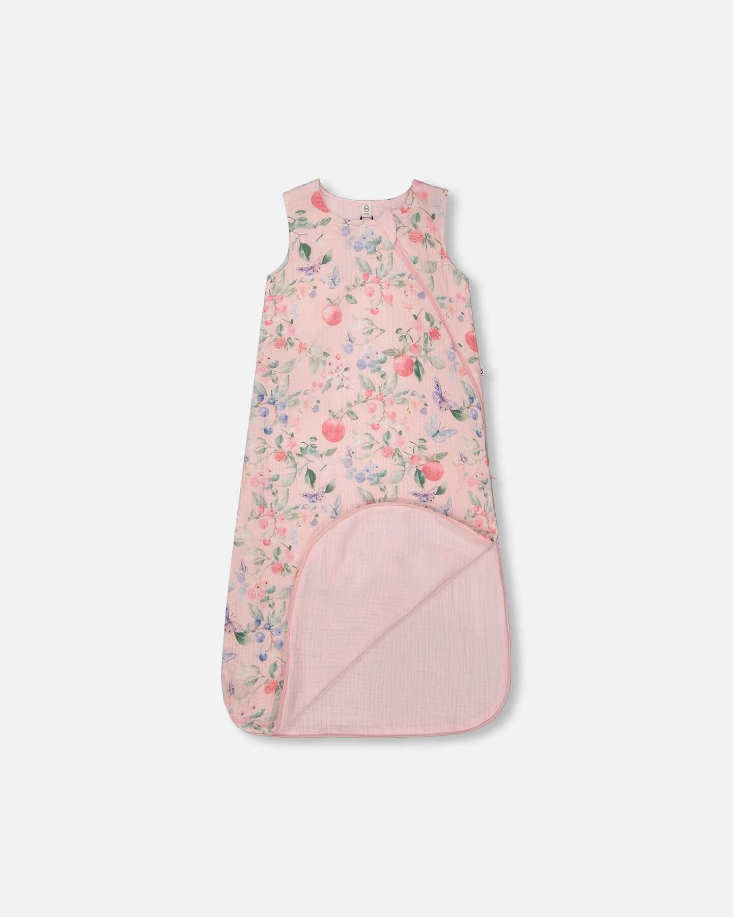 Cotton Jersey Muslin Sleep Sack Pink Printed Berries