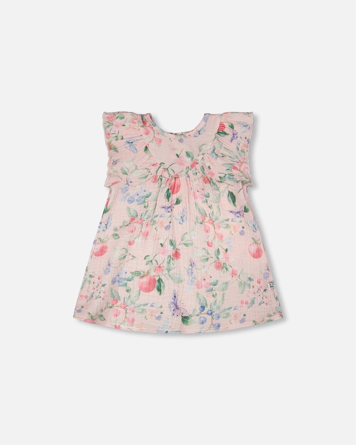 Cotton Muslin Dress And Bloomer Set Pink Printed Berries