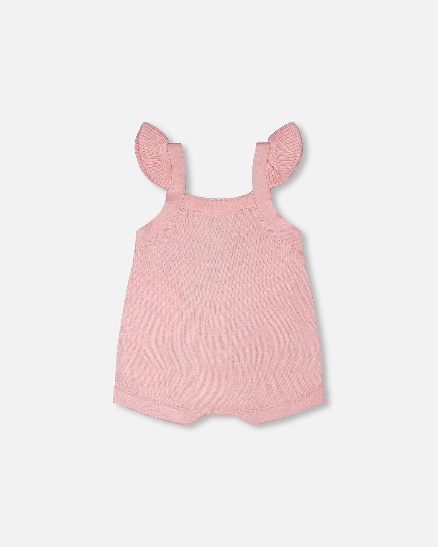 Knit Strawberry Romper Light Pink
