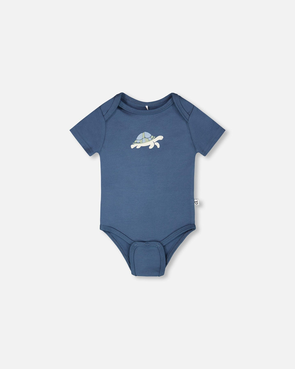 Evolutive Organic Cotton Jersey Onesie Medium Blue