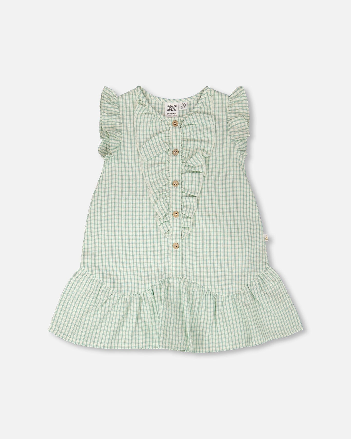 Plaid Poplin Dress Green