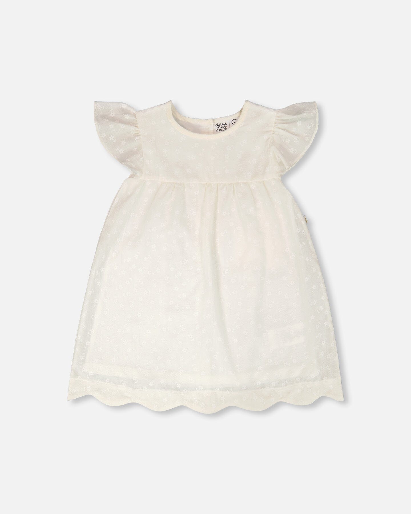 Printed Poplin Dress Off-White
