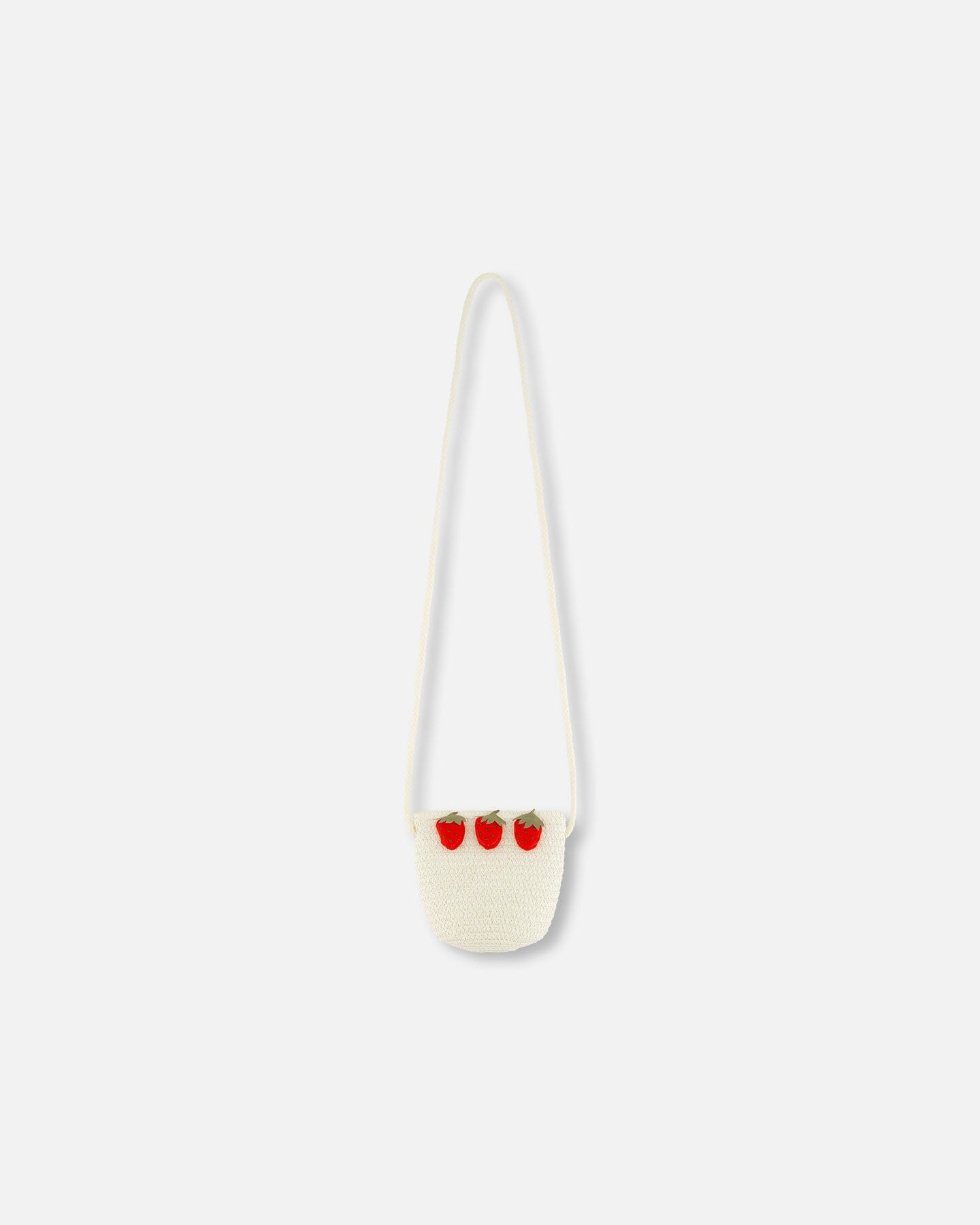 Strawberry Straw Purse Beige