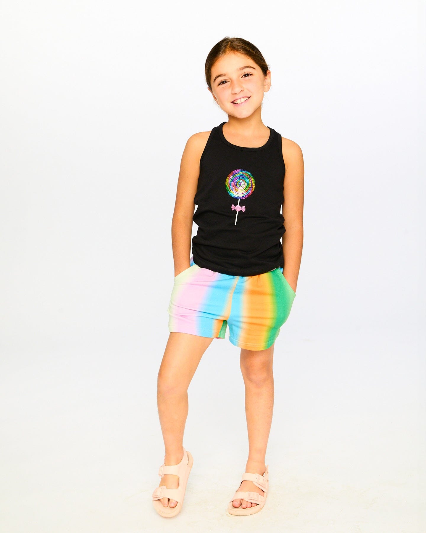 Printed French Terry Shorts Multicolored